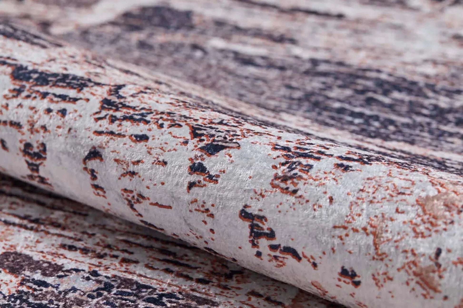 Eskitme Pudra Pembe & Yeşil Abstract Halı