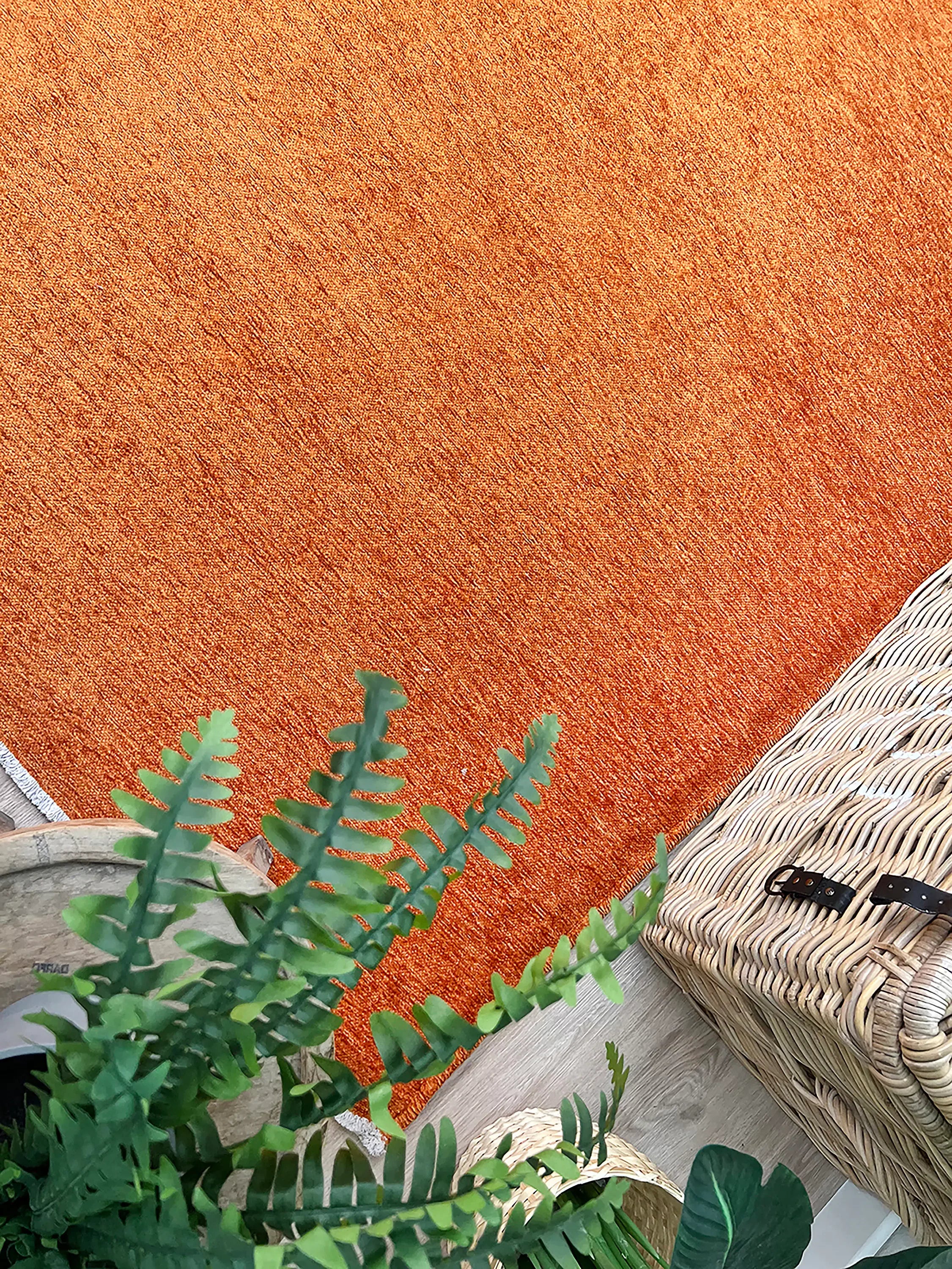 Turuncu Düz Yıkanabilir Antibakteriyel Halı