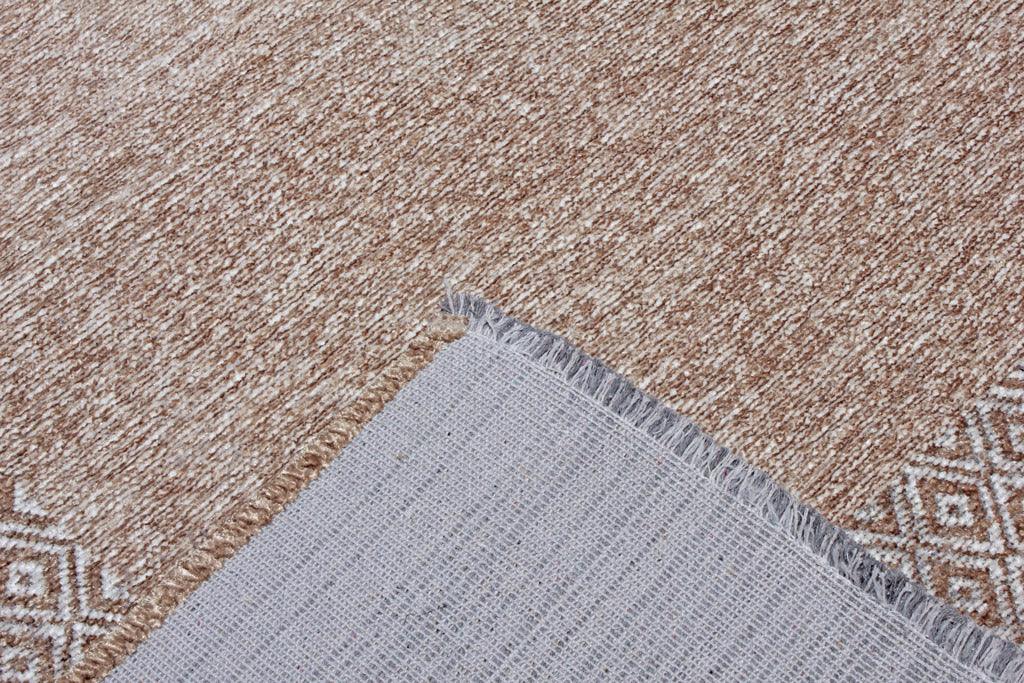 Beyaz Bej Modern Yıkanabilir Antibakteriyel Salon Halısı