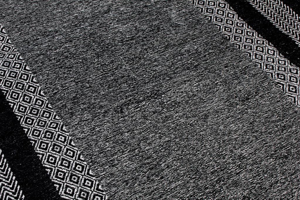 Gri Siyah Modern Yıkanabilir Antibakteriyel Salon Halısı