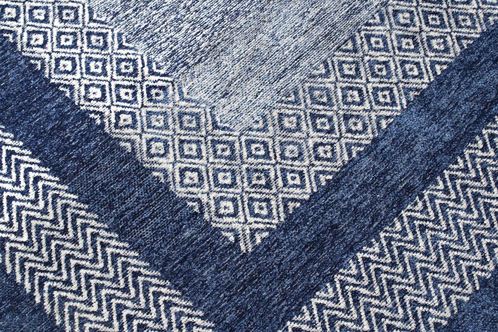 Mavi Modern Yıkanabilir Antibakteriyel Salon Halısı