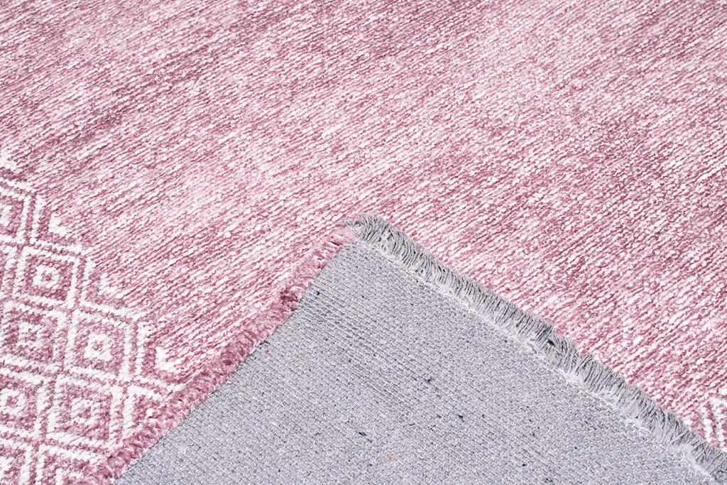 Pembe Modern Yıkanabilir Antibakteriyel Salon Halısı