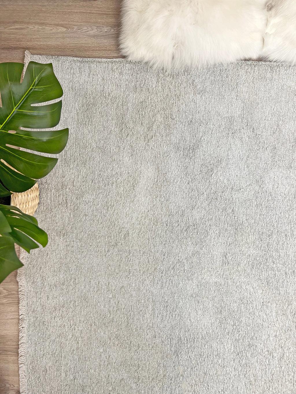 Gümüş Modern Düz Yıkanabilir Antibakteriyel Halı