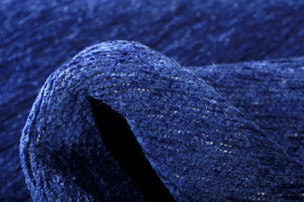 Mavi Modern Düz Yıkanabilir Antibakteriyel Halı