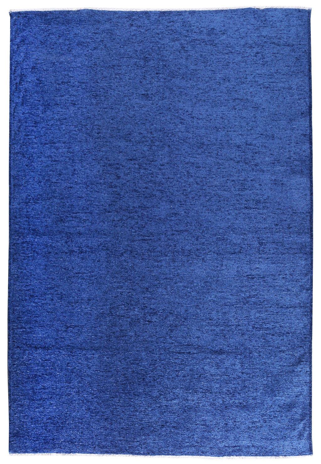 Mavi Modern Düz Yıkanabilir Antibakteriyel Halı