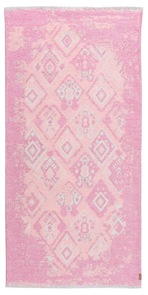 Pembe Çift Taraflı Modern Vintage Yıkanabilir Antibakteriyel Halı