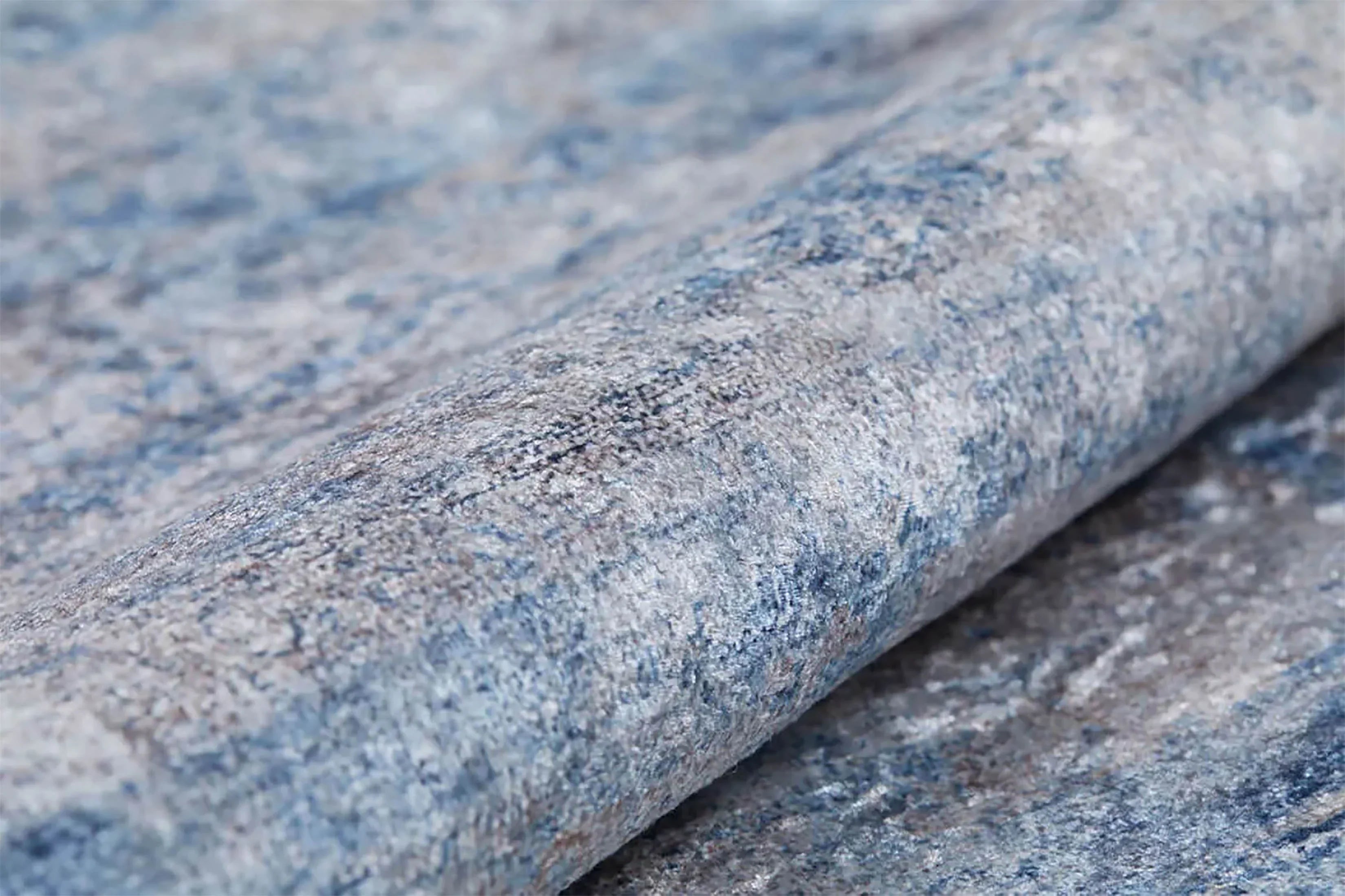 Gri, Bej ve Mavi Modern Soyut Sanat Halısı