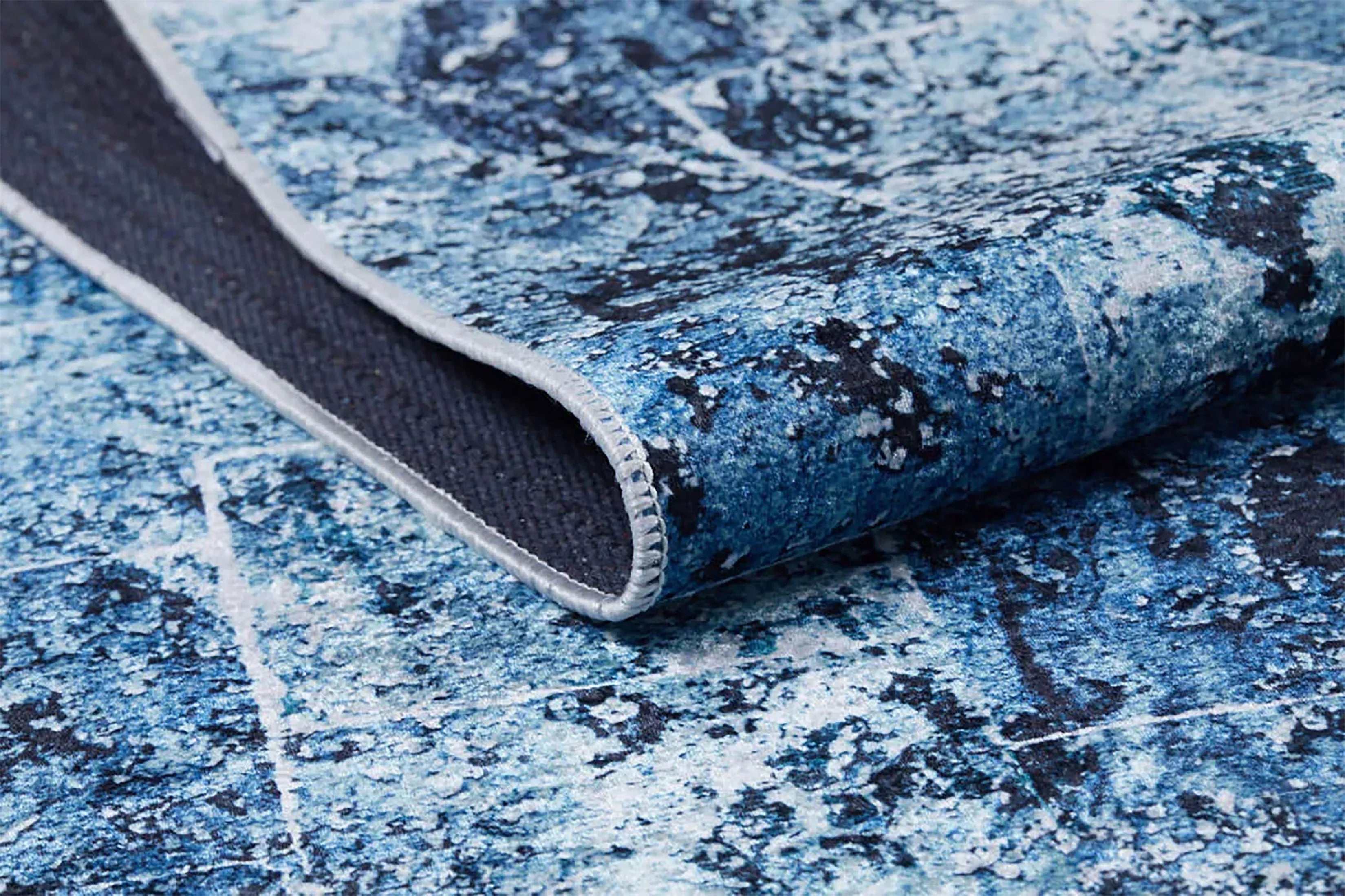 Mavi Tonlamalı Modern Soyut Halı