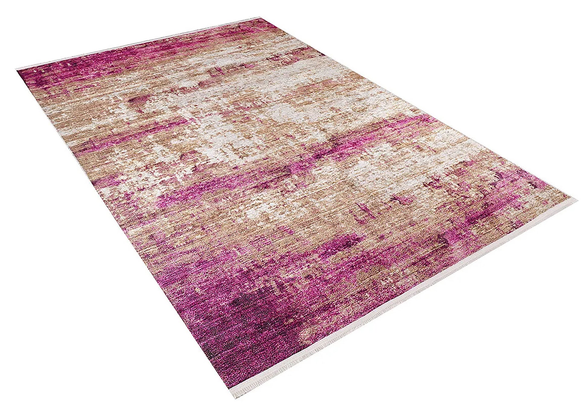 Abstract Desenli Pembe Bej Modern Halı - Pera Halı