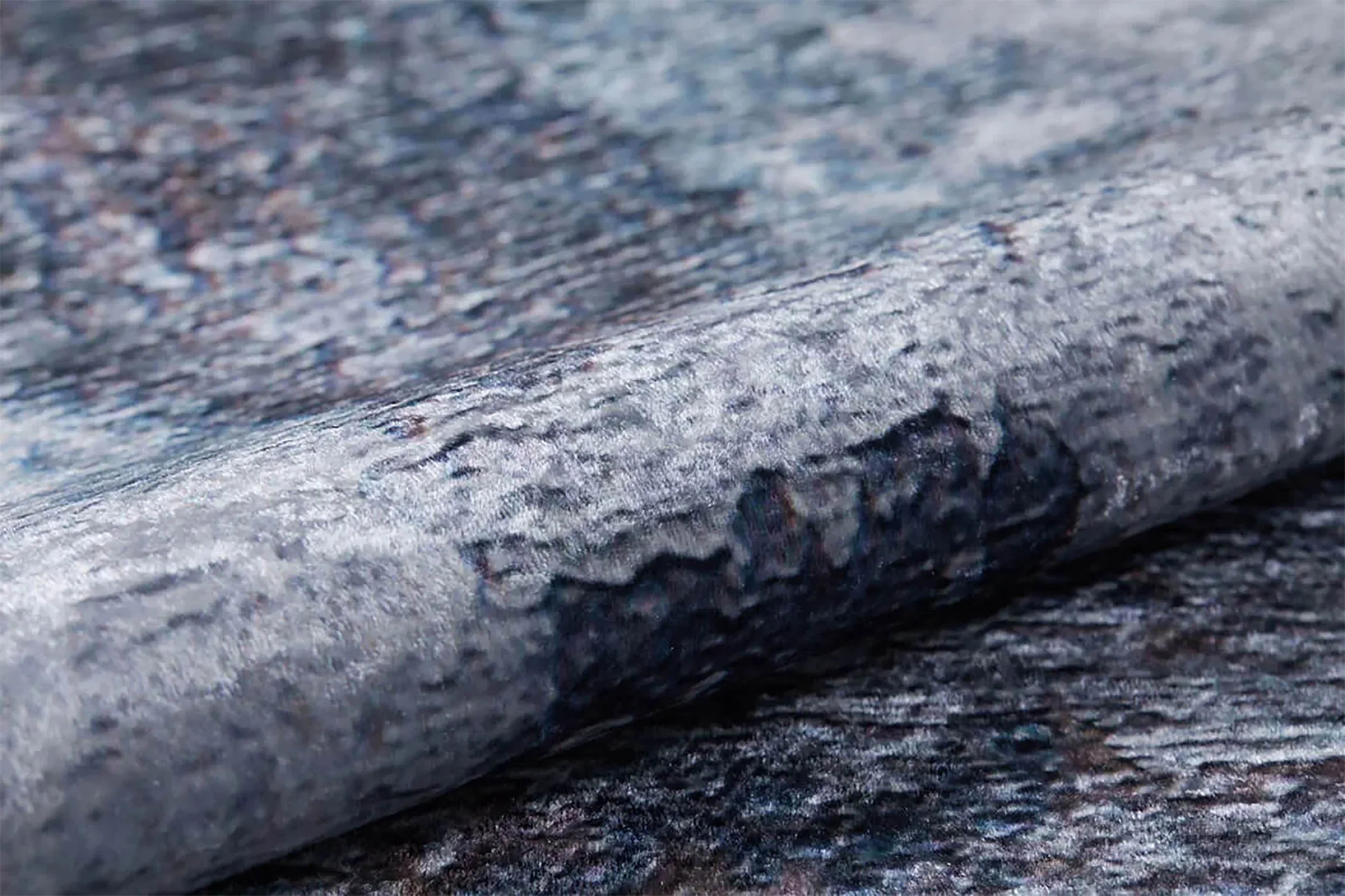 Lacivert, Beyaz ve Kahve Modern Soyut Sanat Halısı