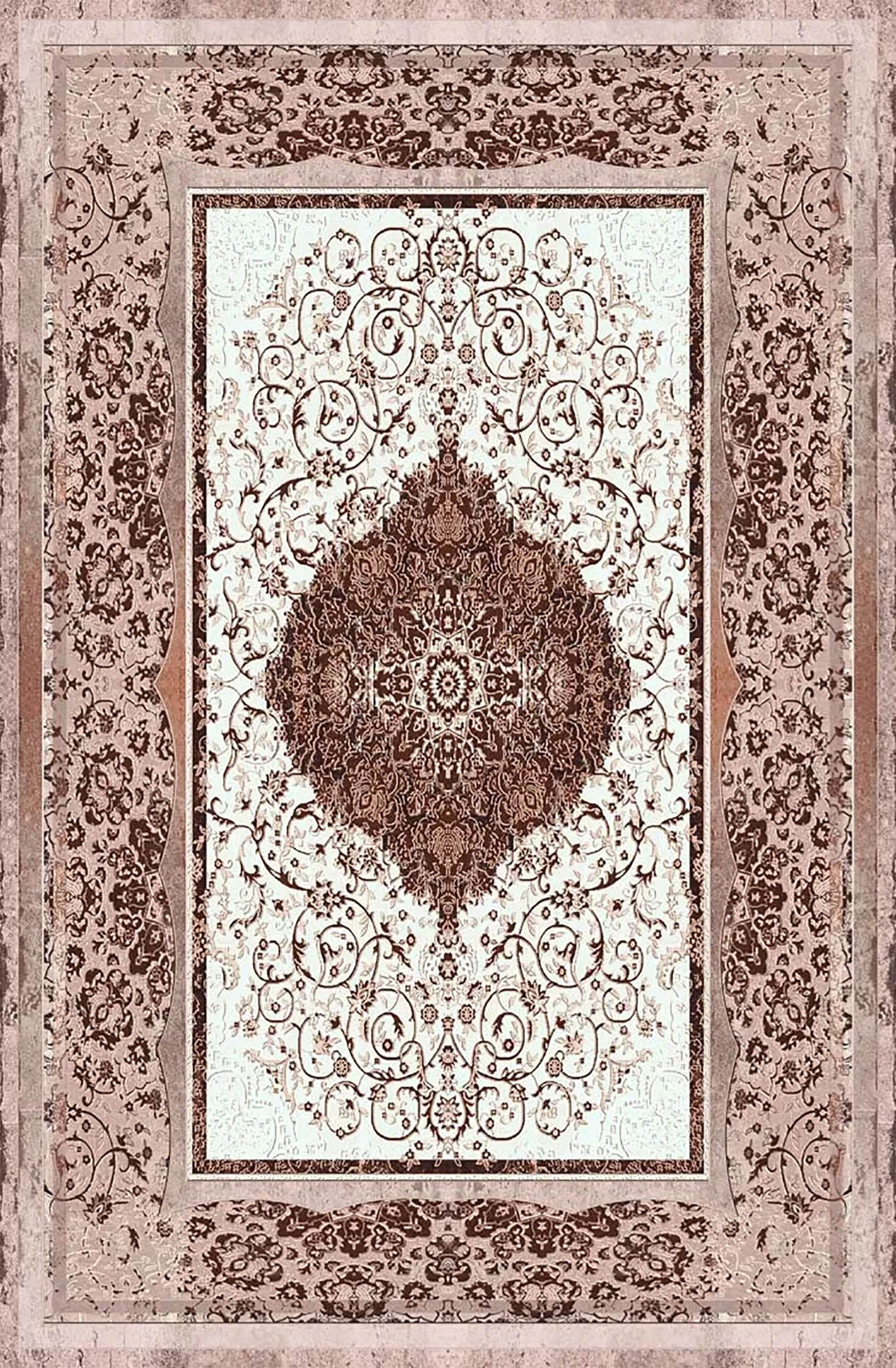Madalyon Kahverengi Halı - Pera Halı