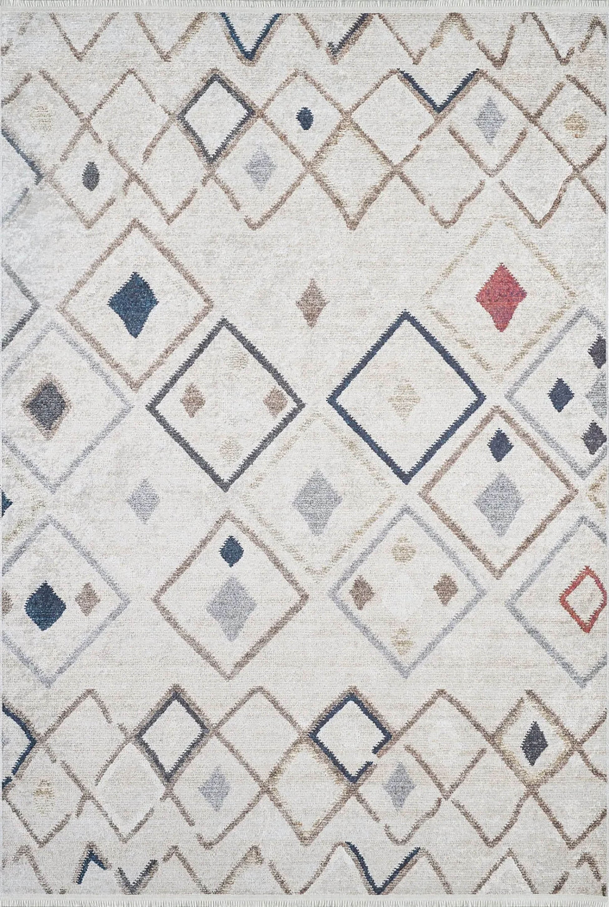Fas Tarzı Geometrik Desenli Bohem Kilim Halı - Pera Halı
