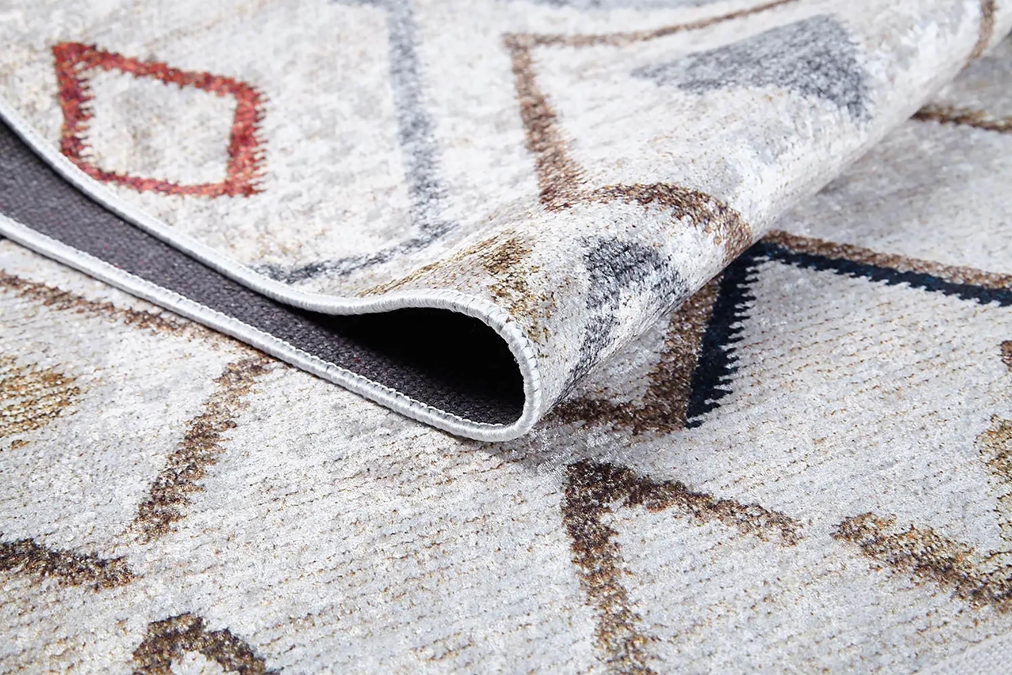 Fas Tarzı Geometrik Desenli Bohem Kilim Halı