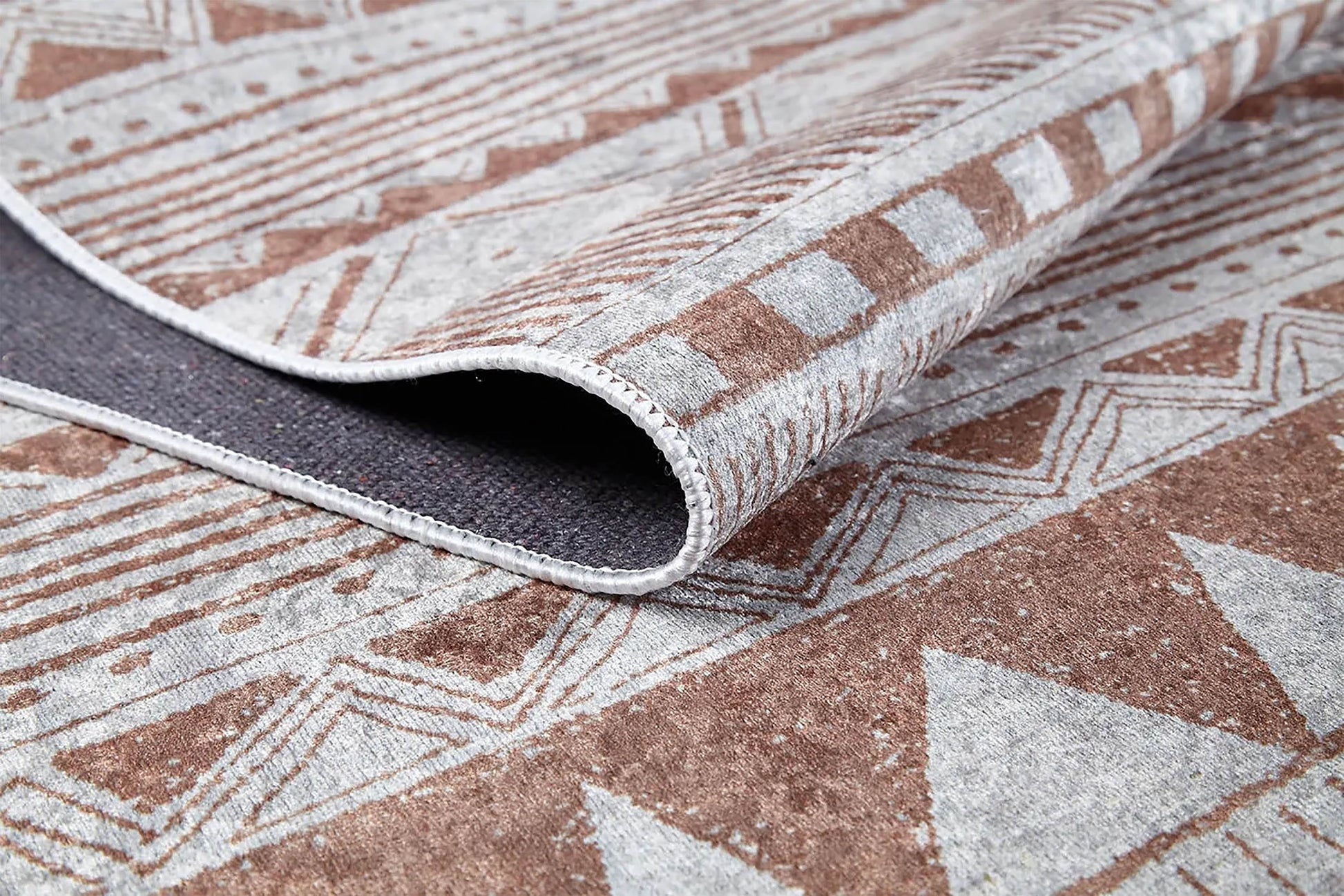 Bej Geometrik Kilim Halı - Pera Halı