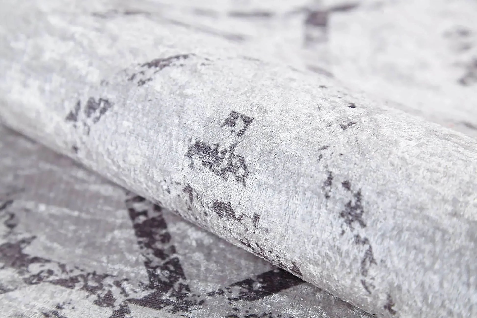 Beyaz Gri Geometrik Antika Benzersiz Vintage Halı