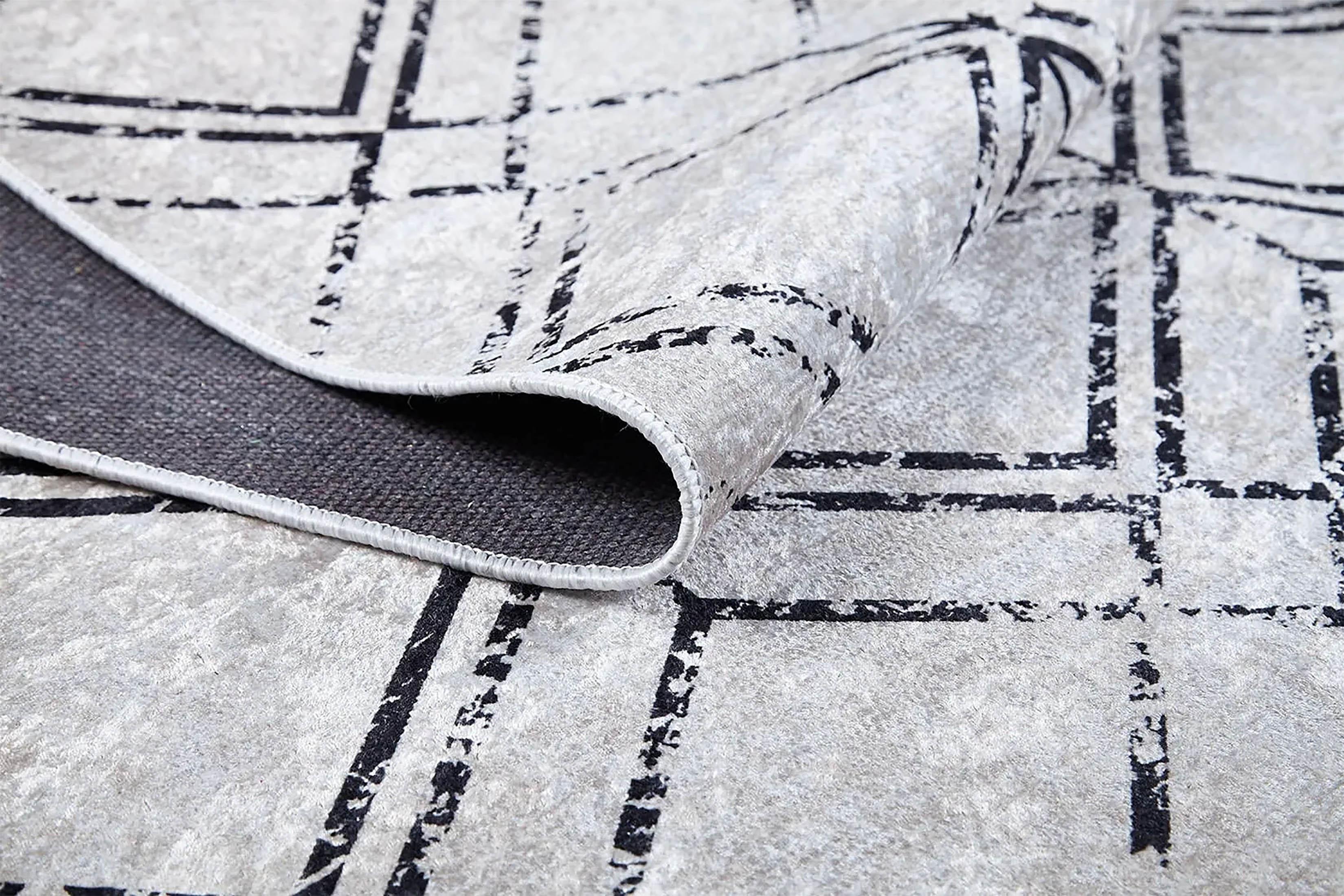 Gri Geometrik Antika Halı