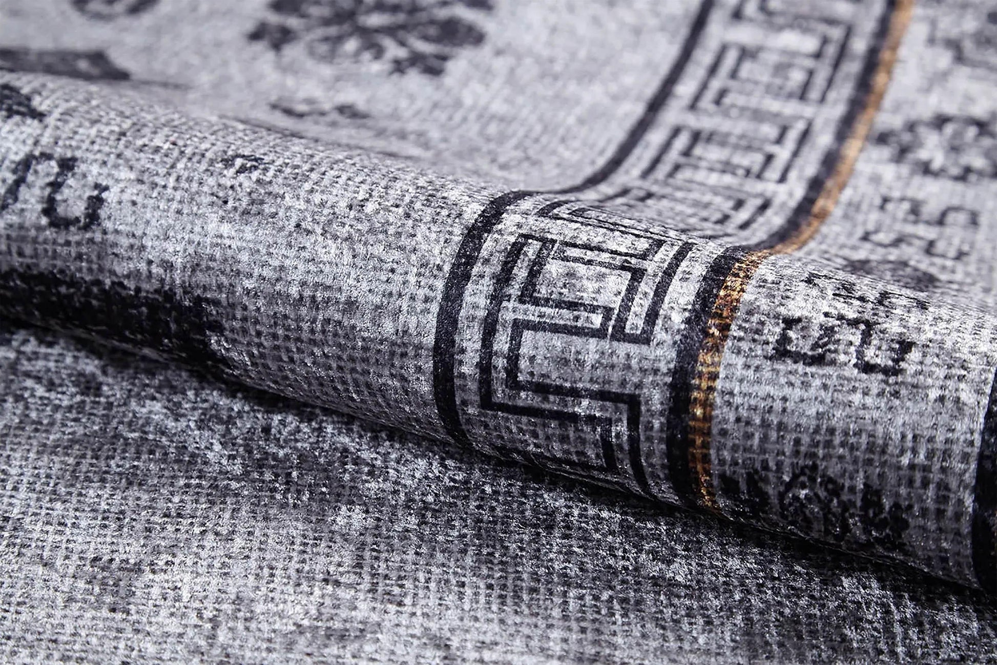 Gri Antik Oryantal Madalyon Halı