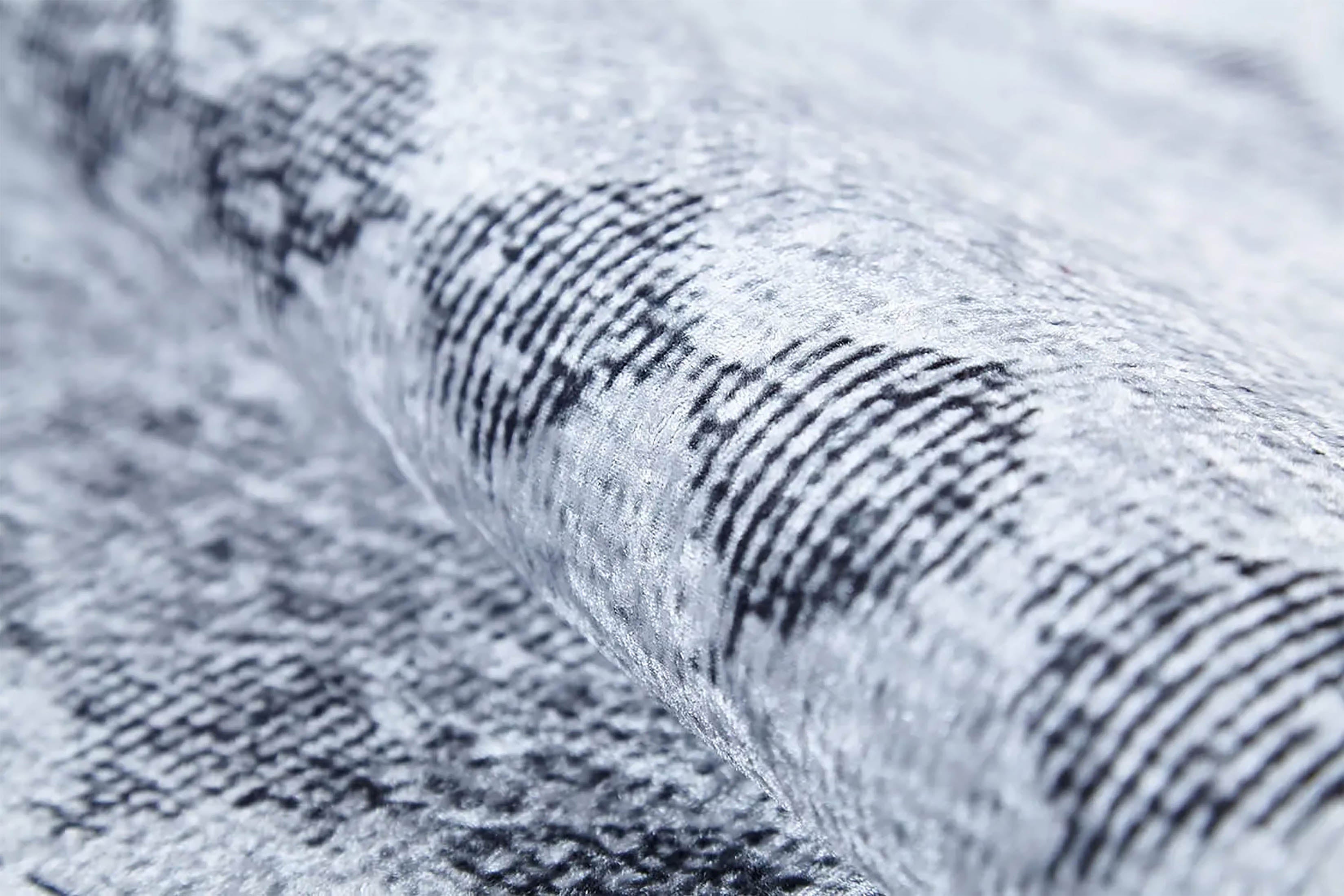 Gri Geometrik Antik Vintage Halı - Pera Halı