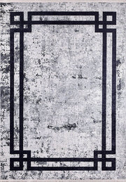 Braunbeiger geometrischer antiker Art Deco Teppich