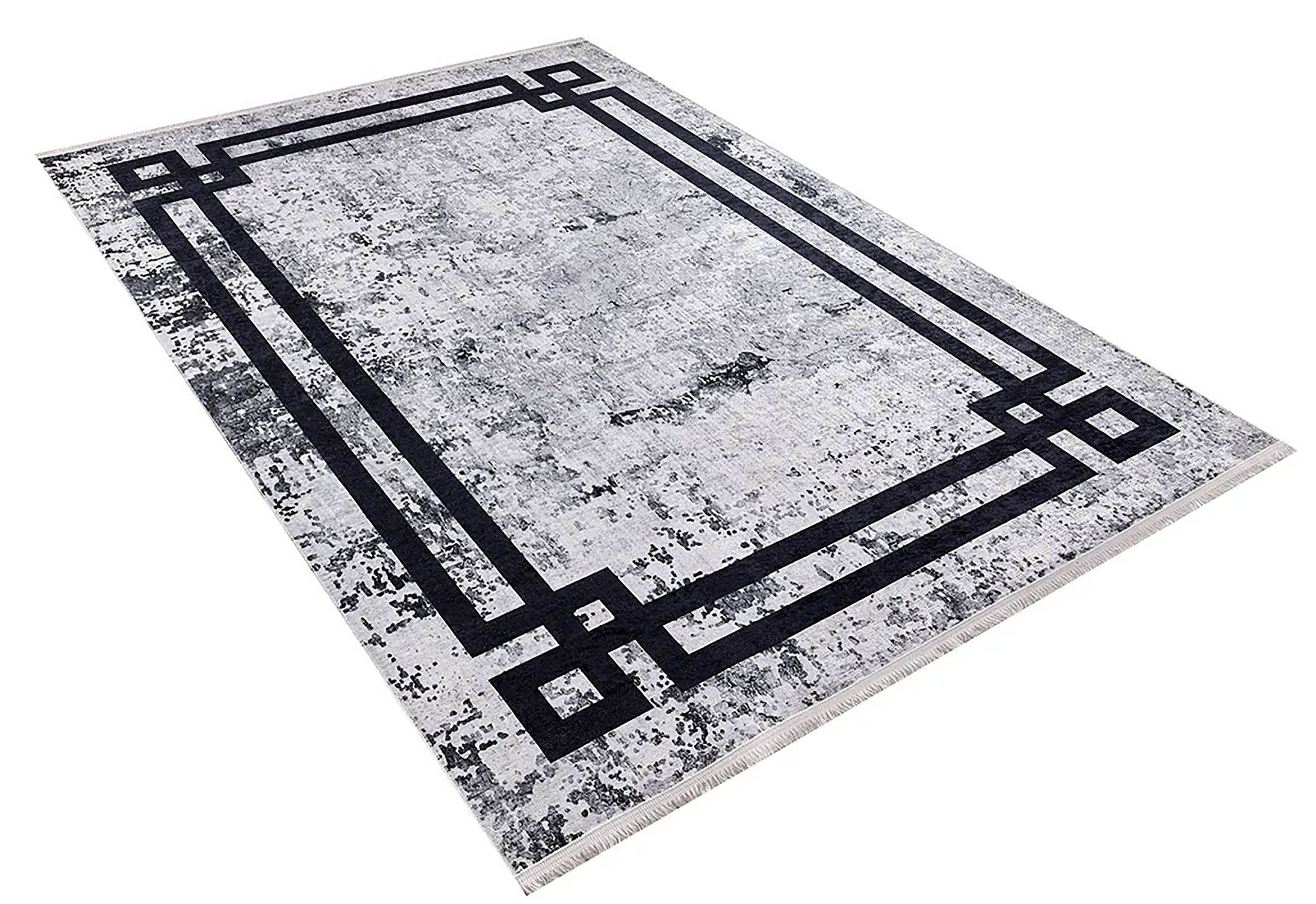 Braunbeiger geometrischer antiker Art Deco Teppich