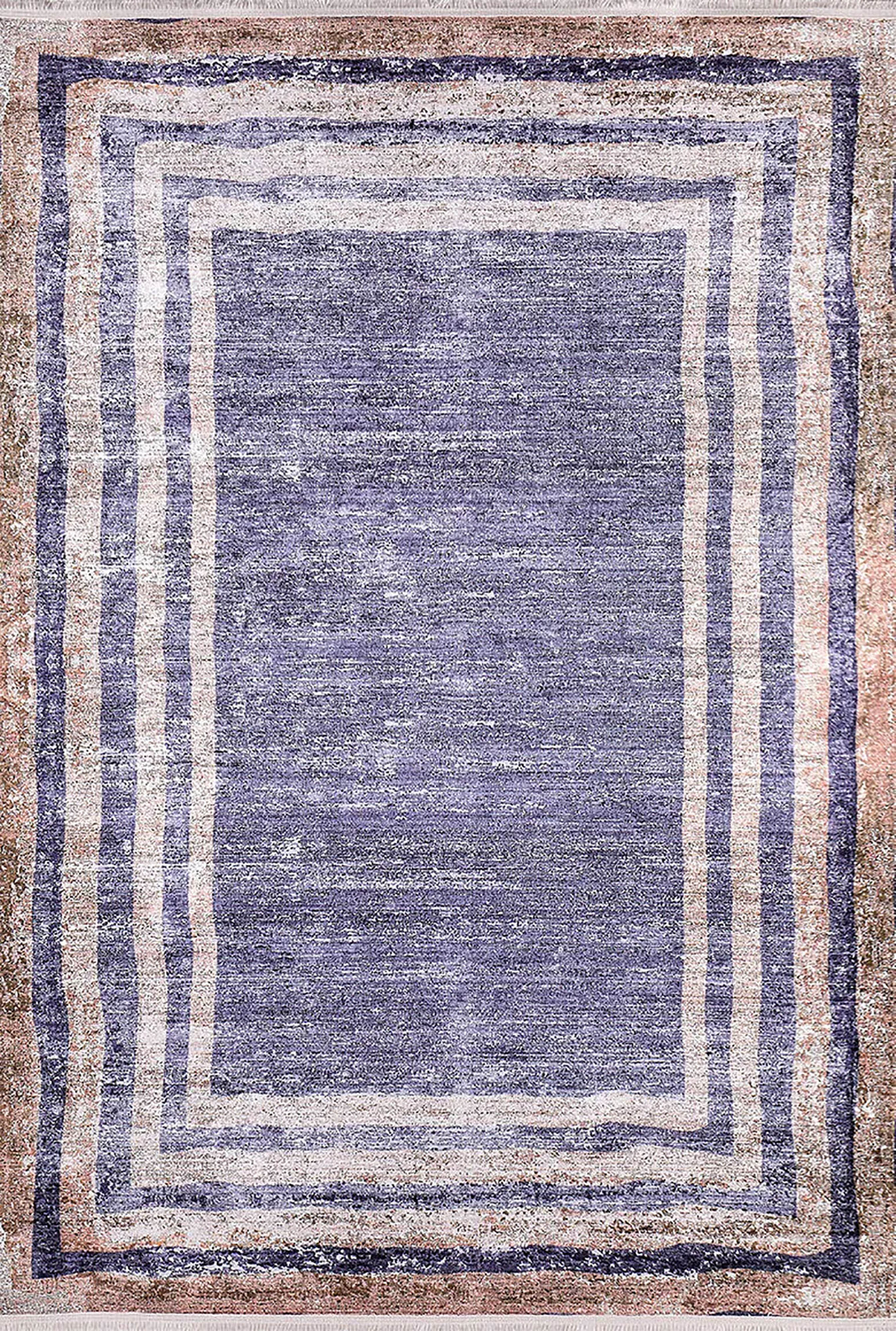 Brown Beige Geometric Antique Art Deco Rug