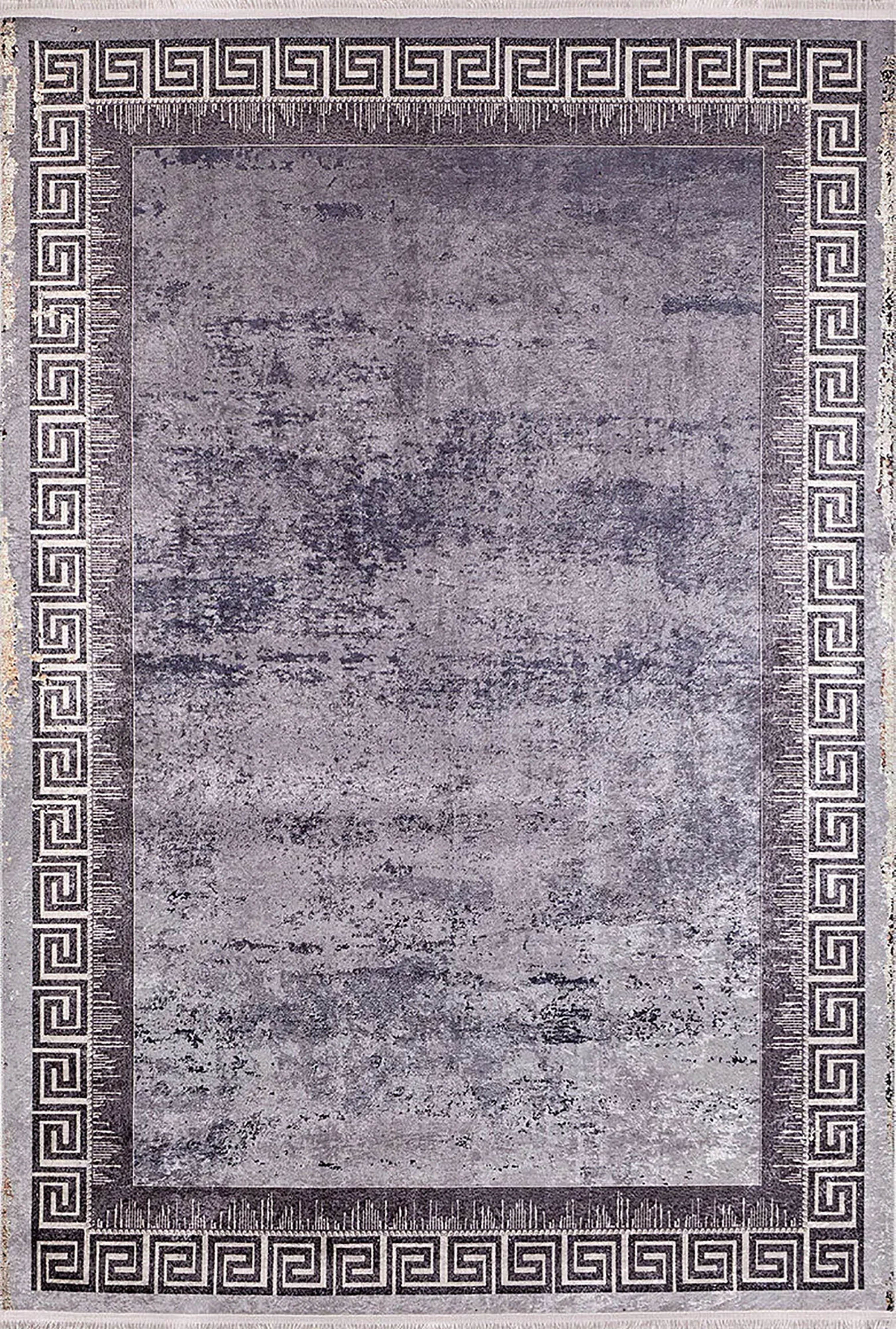 Brown Beige Geometric Antique Art Deco Rug