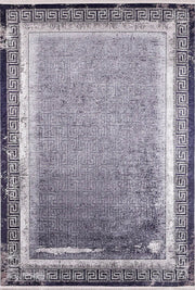 Brown Beige Geometric Antique Art Deco Rug