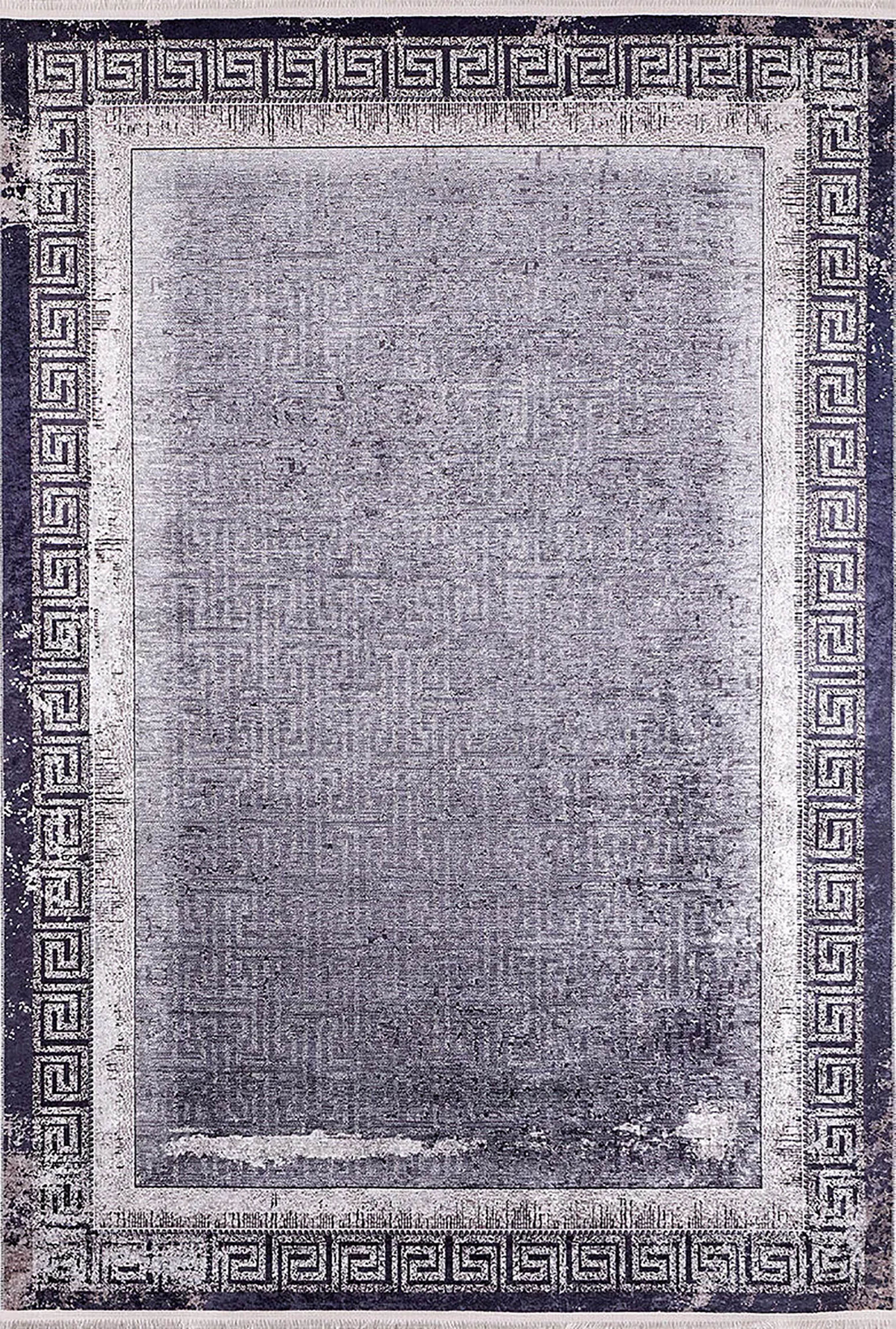 Brown Beige Geometric Antique Art Deco Rug