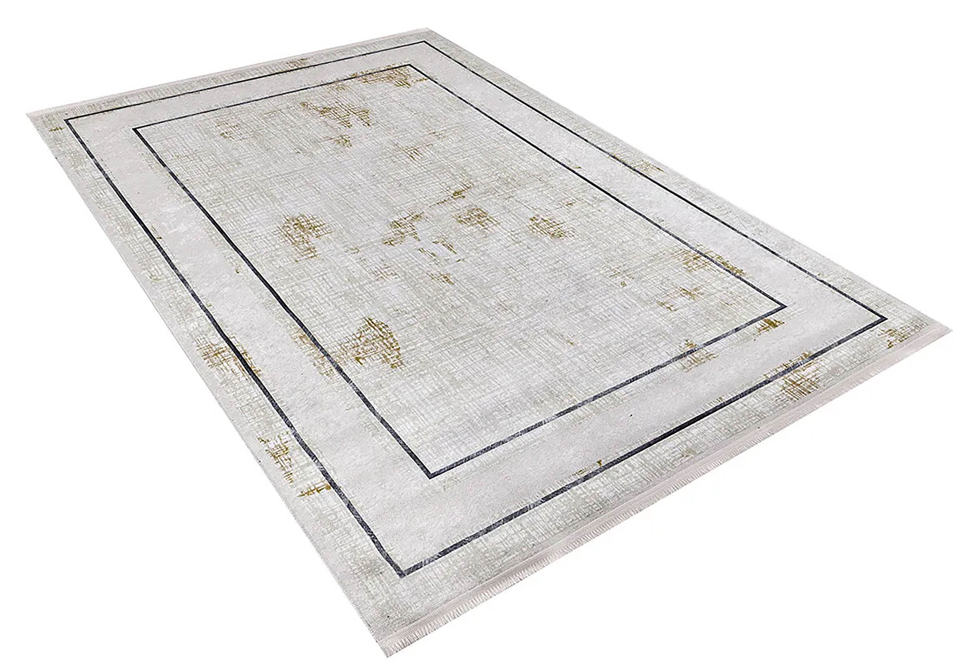 Pale Pink Cream Beige Geometric Patterned Kilim Rug