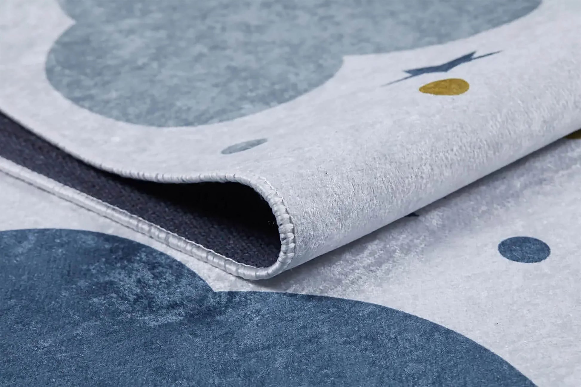 Bulut Yıldız Gri Çocuk Halısı