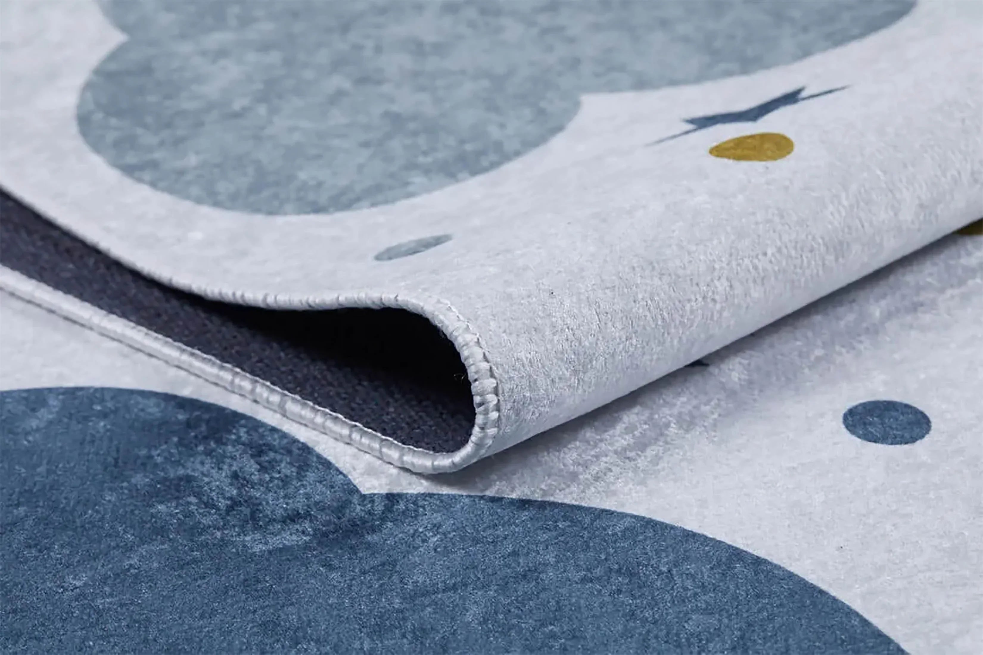 Bulut Yıldız Gri Çocuk Halısı