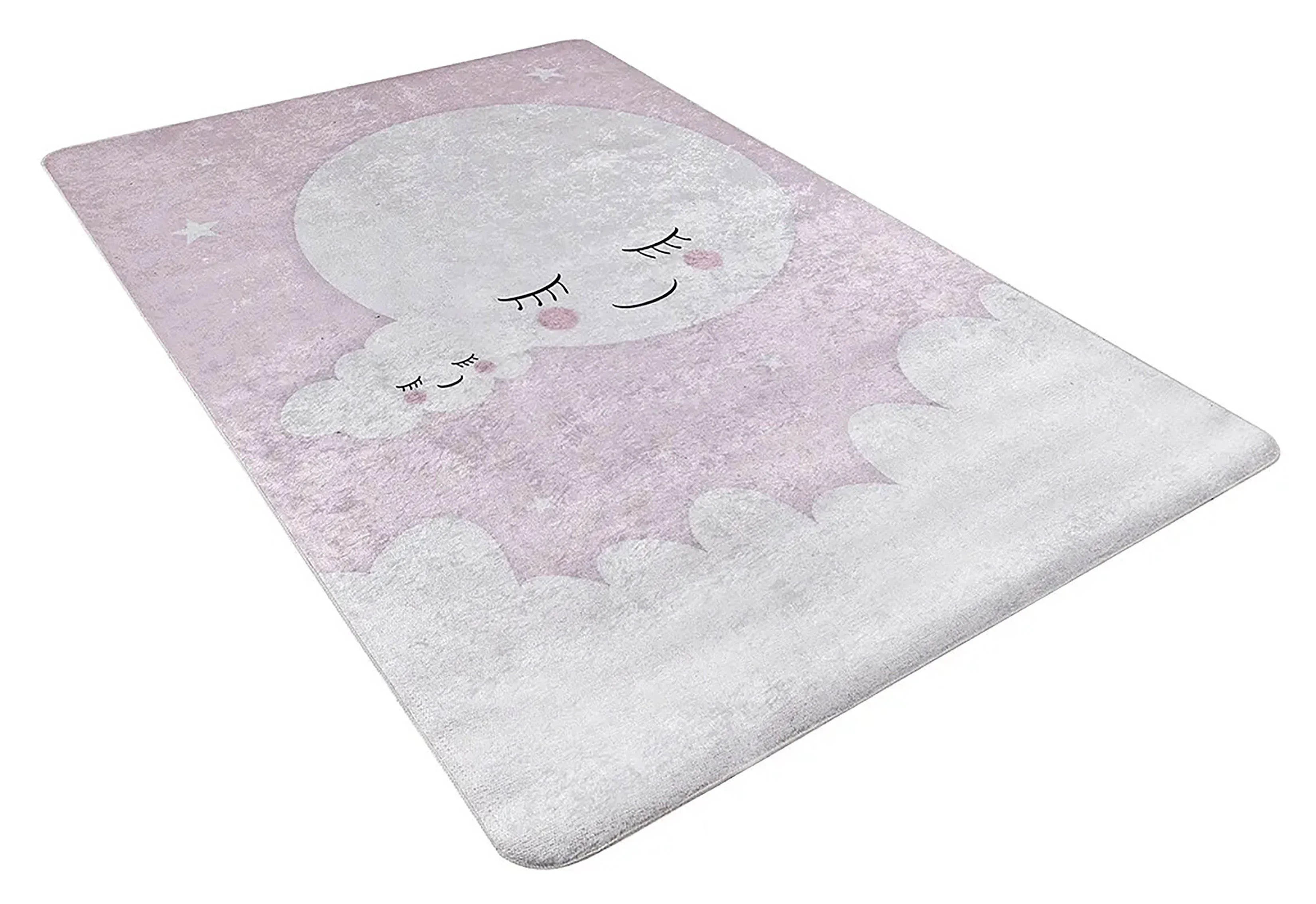 Tatlı Rüya Temalı Pembe Çocuk Halısı