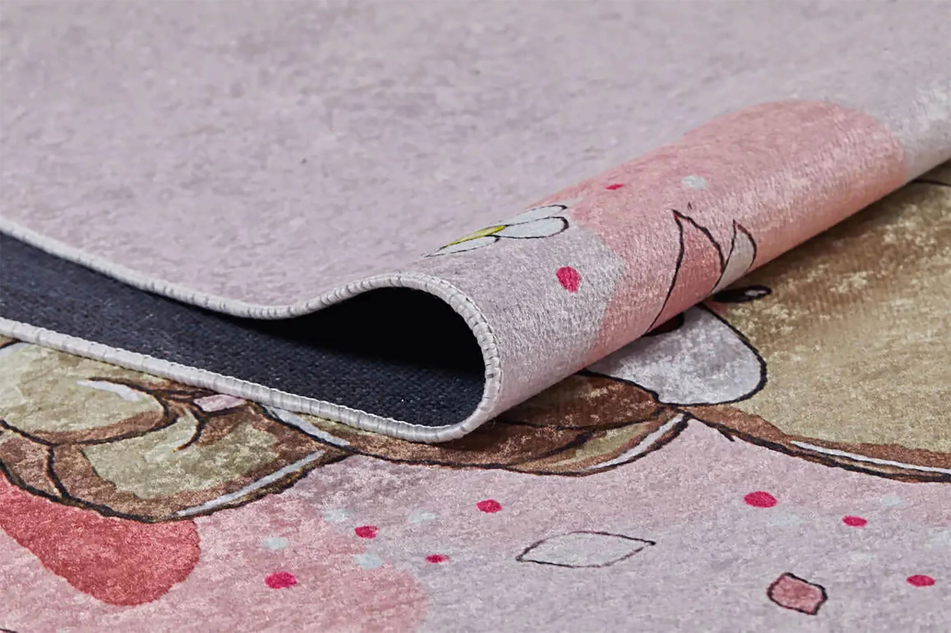 Sallanan Ayıcık Pembe Çocuk Halısı