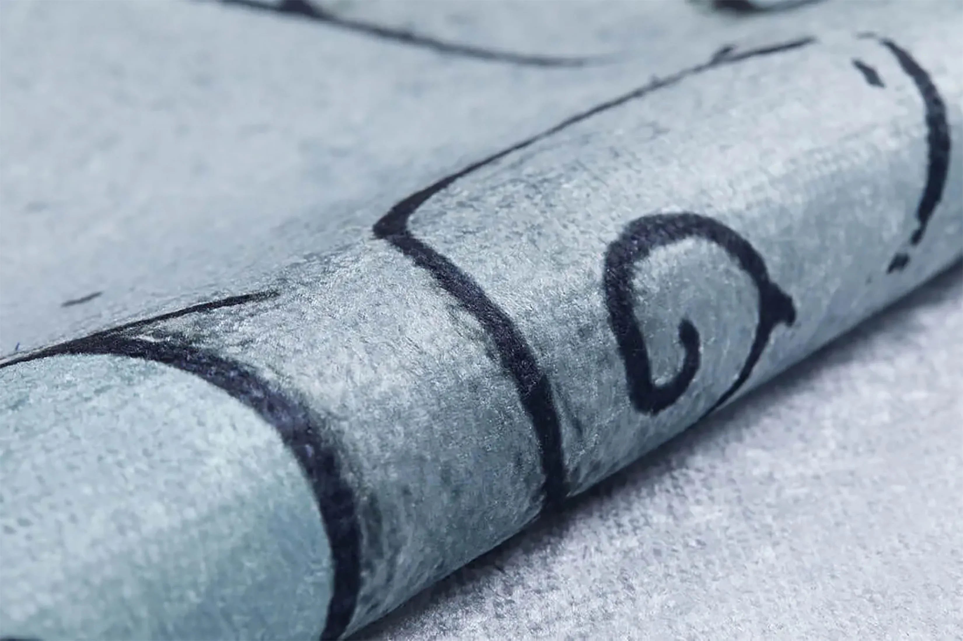 Gri Mavi Fil ve Yıldız Desenli Yıkanabilir Çocuk Halısı