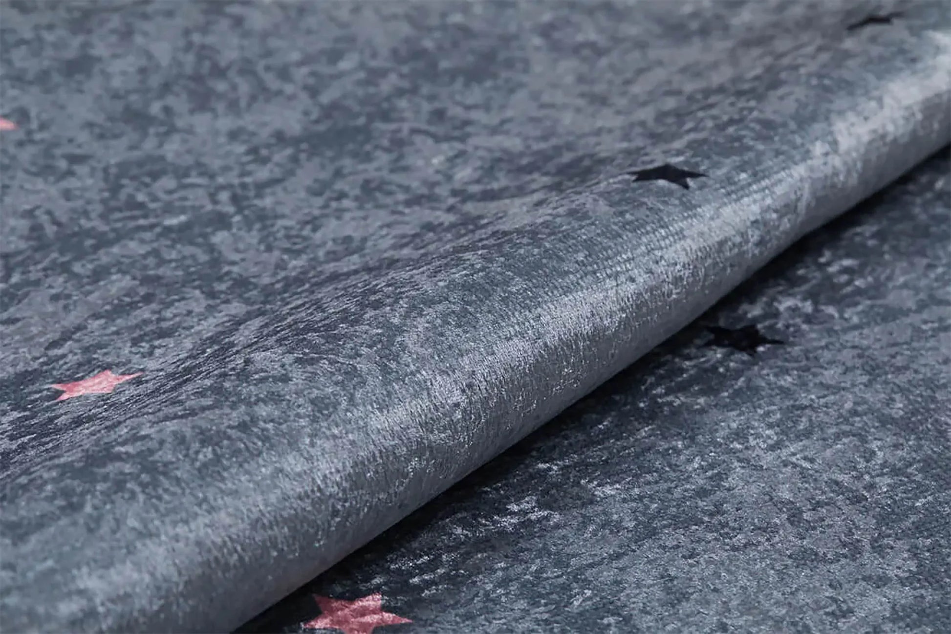 Fil ve Yıldız Desenli Gri Yıkanabilir Çocuk Halısı