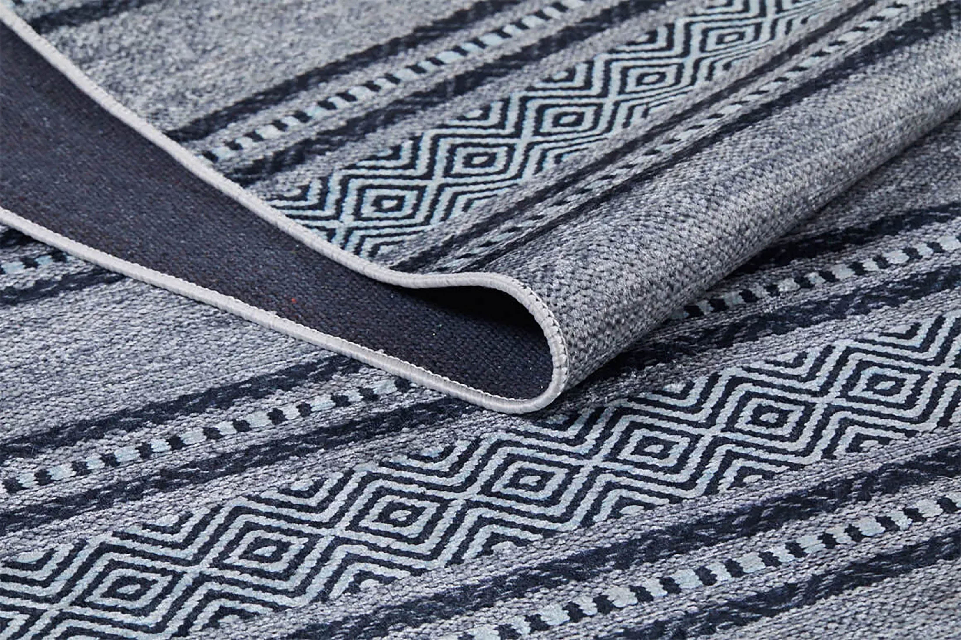 Braunbeiger geometrischer antiker Art Deco Teppich