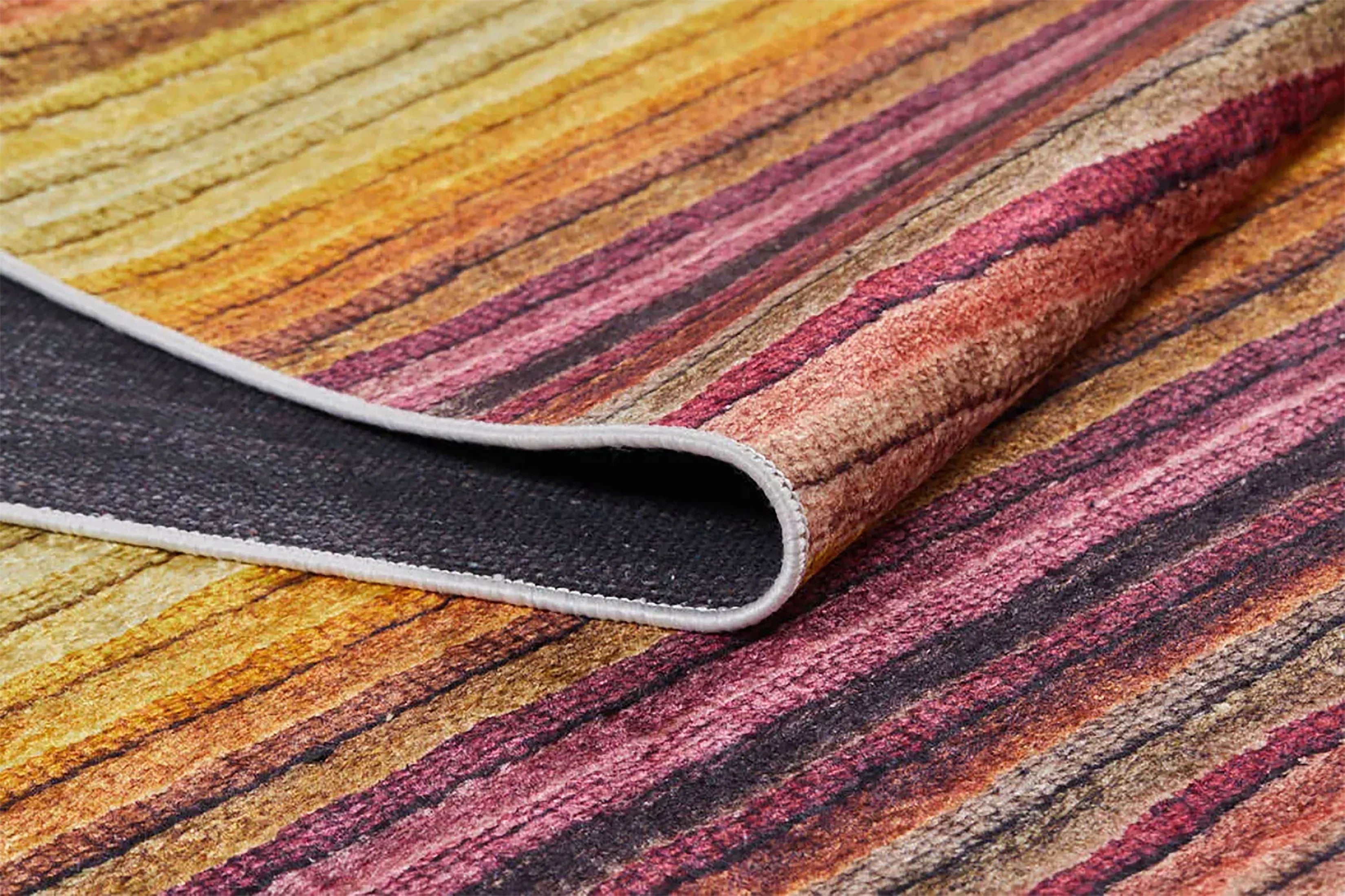 Modern Çok Renkli Çizgili Degrade Halı