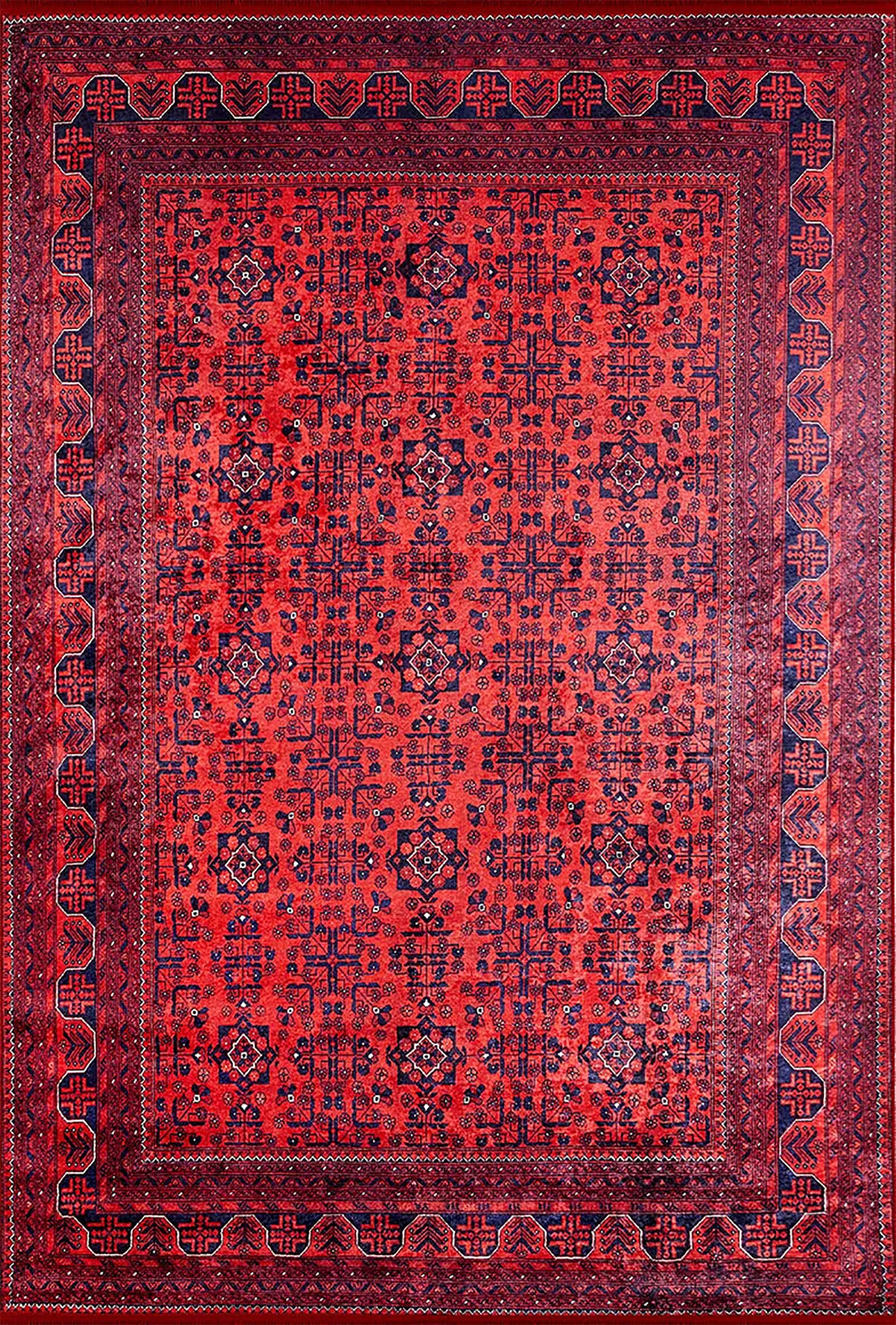 Braunbeiger geometrischer antiker Art Deco Teppich