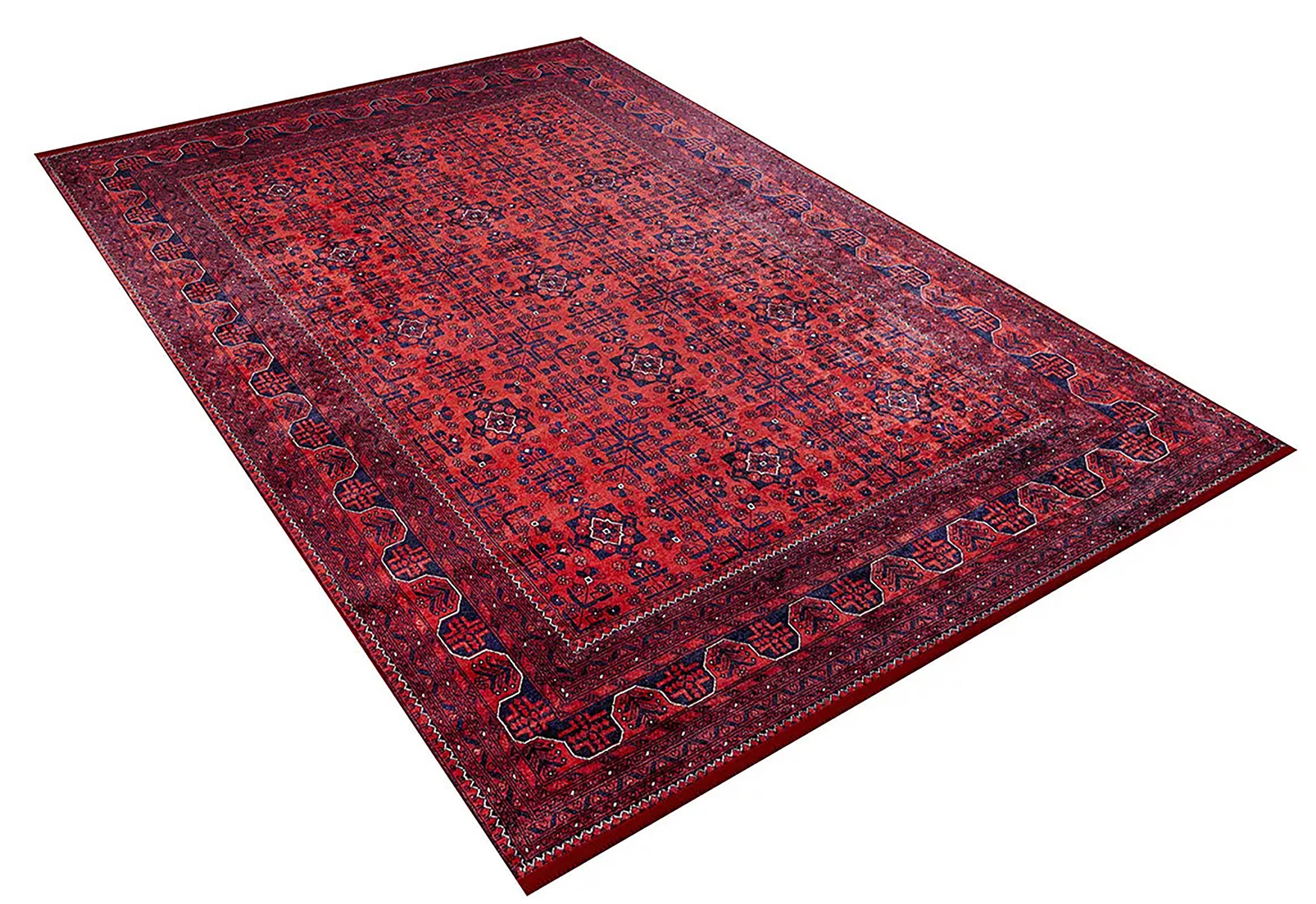 Braunbeiger geometrischer antiker Art Deco Teppich
