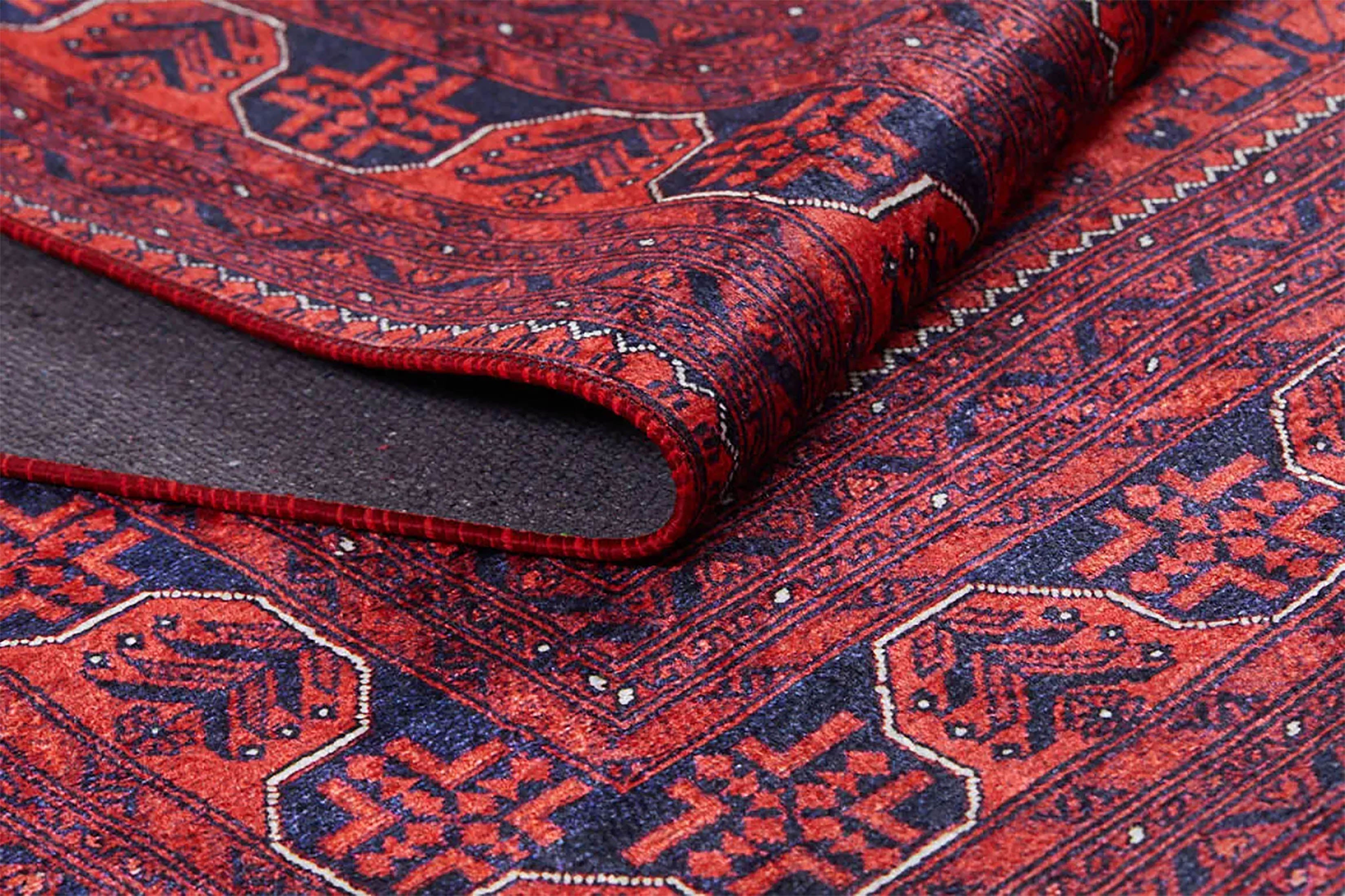 Braunbeiger geometrischer antiker Art Deco Teppich
