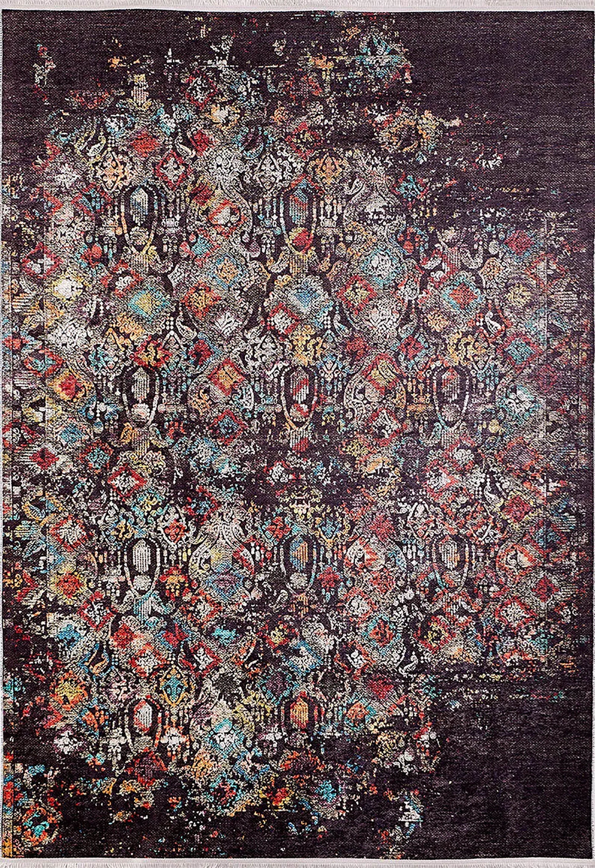 Kahverengi Modern Boho Geometrik Halı - Pera Halı