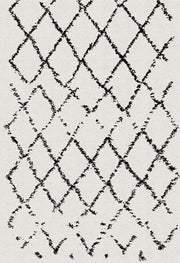 Brown Beige Geometric Antique Art Deco Rug