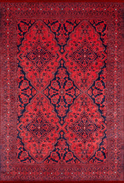 Brown Beige Geometric Antique Art Deco Rug