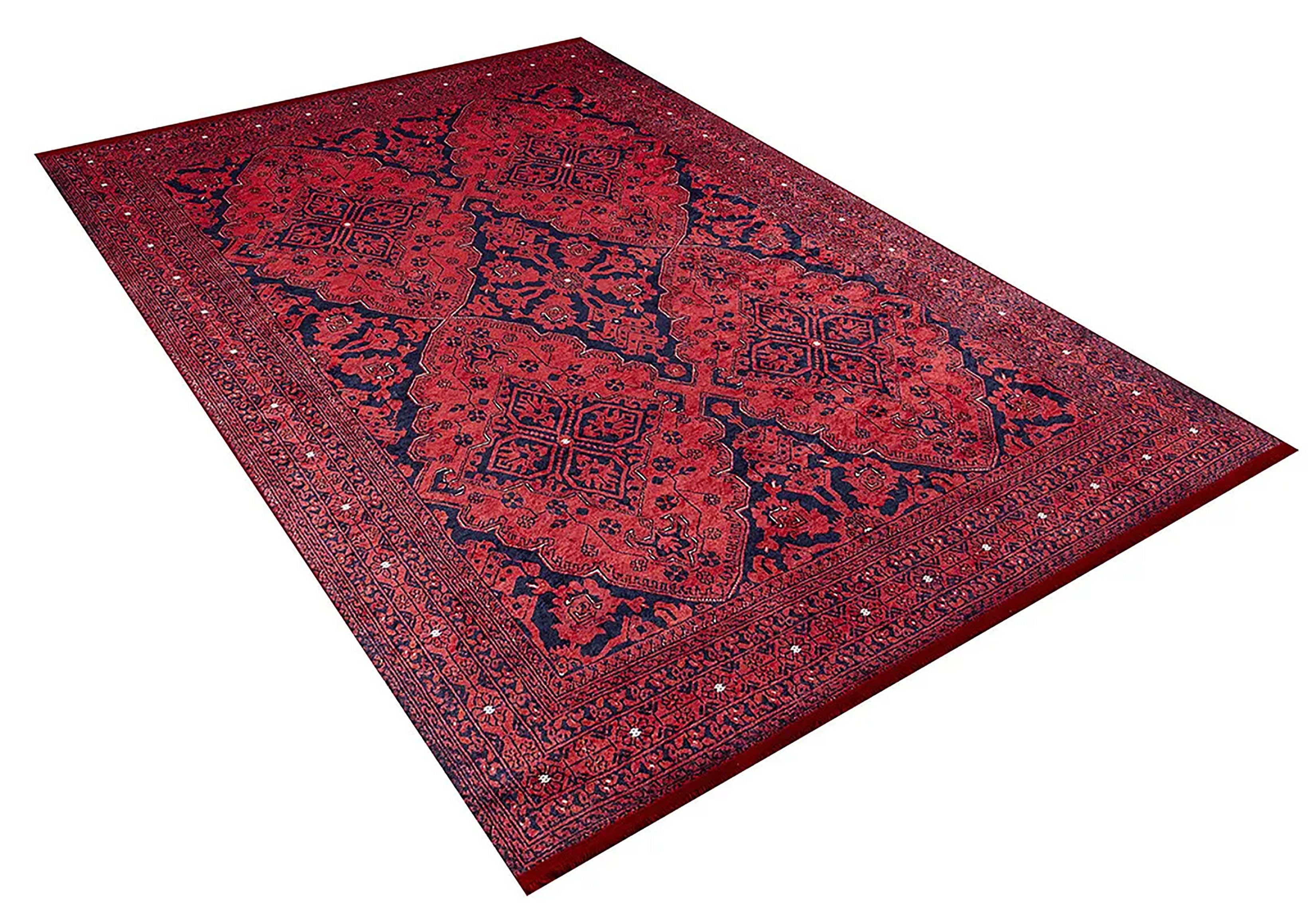 Braunbeiger geometrischer antiker Art Deco Teppich