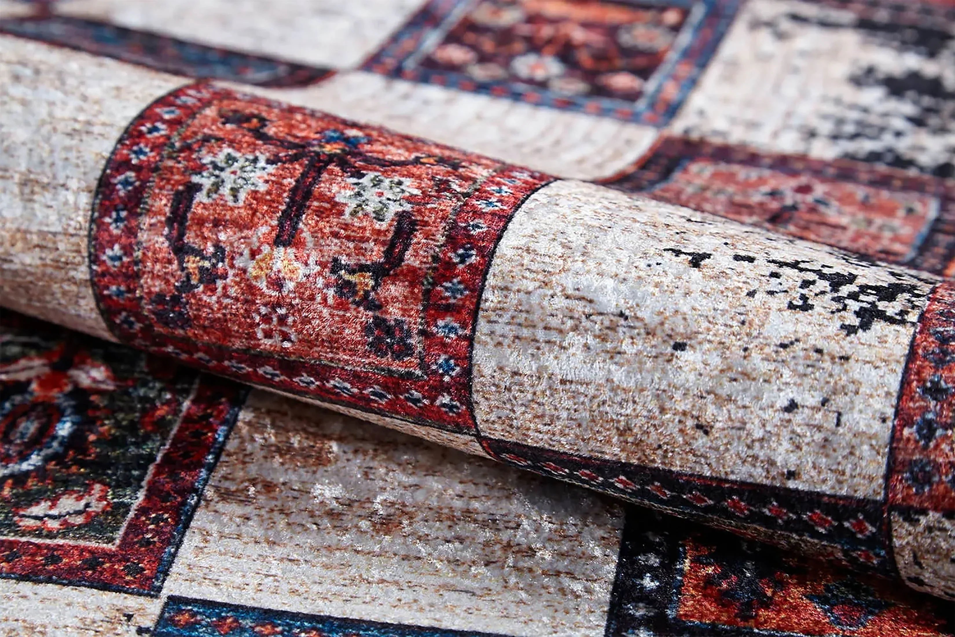 Eskitme Etnik Vintage Halı