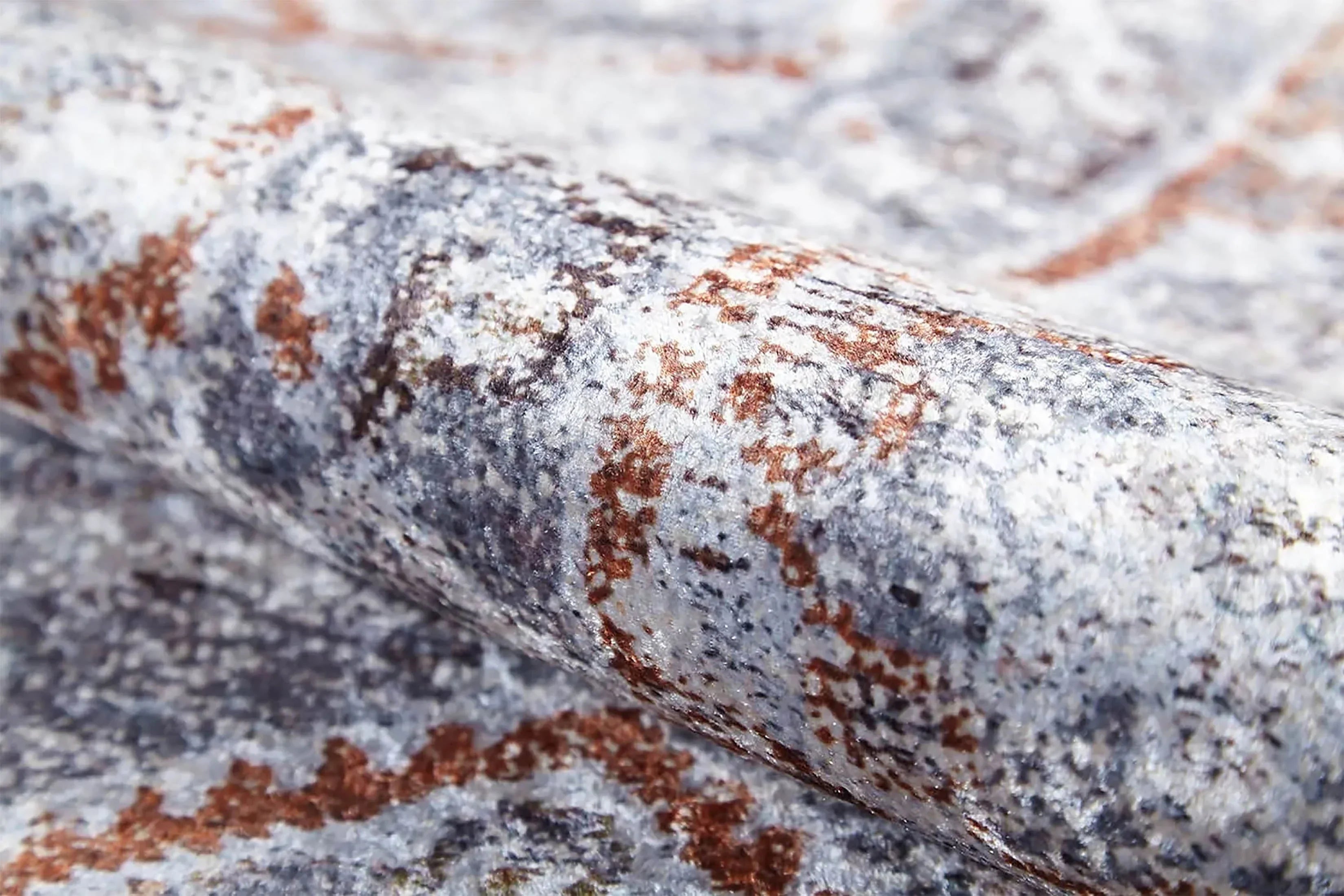 Petek Desenli Gri Modern Halı