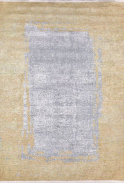 Sarı Bej Soyut Metalik Gri Eskitme Modern Halı