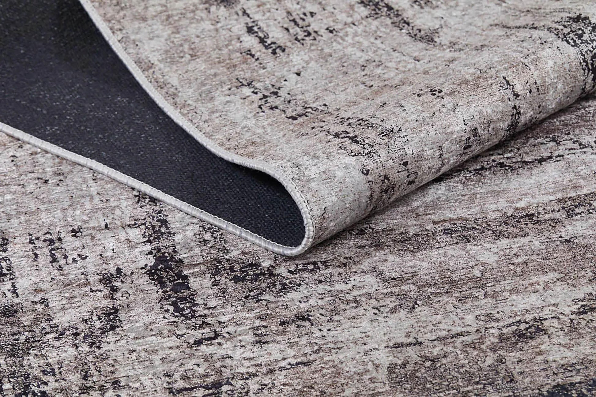 Kahve Bej Eskitme Dikdörtgen Desen Halı