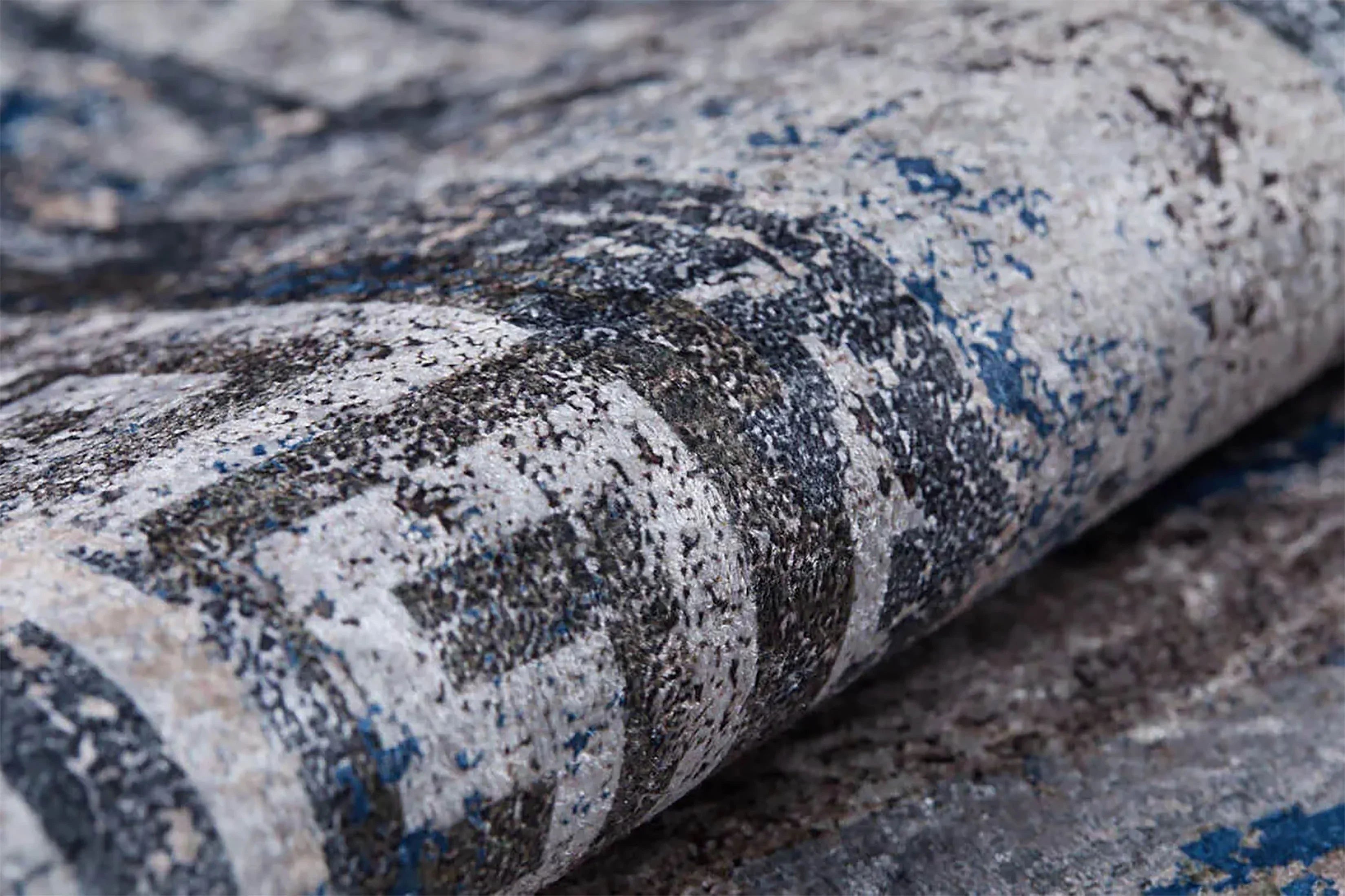 Bej Kahve Yunan Anahtar Desenli Modern Halı