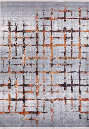 Braunbeiger geometrischer antiker Art Deco Teppich